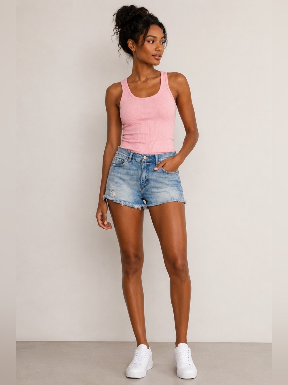 Sneak Peek High Rise Cutoff Blue Jean Shorts Size Small